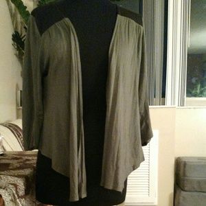 Wet Seal Green and Black Cardigan.